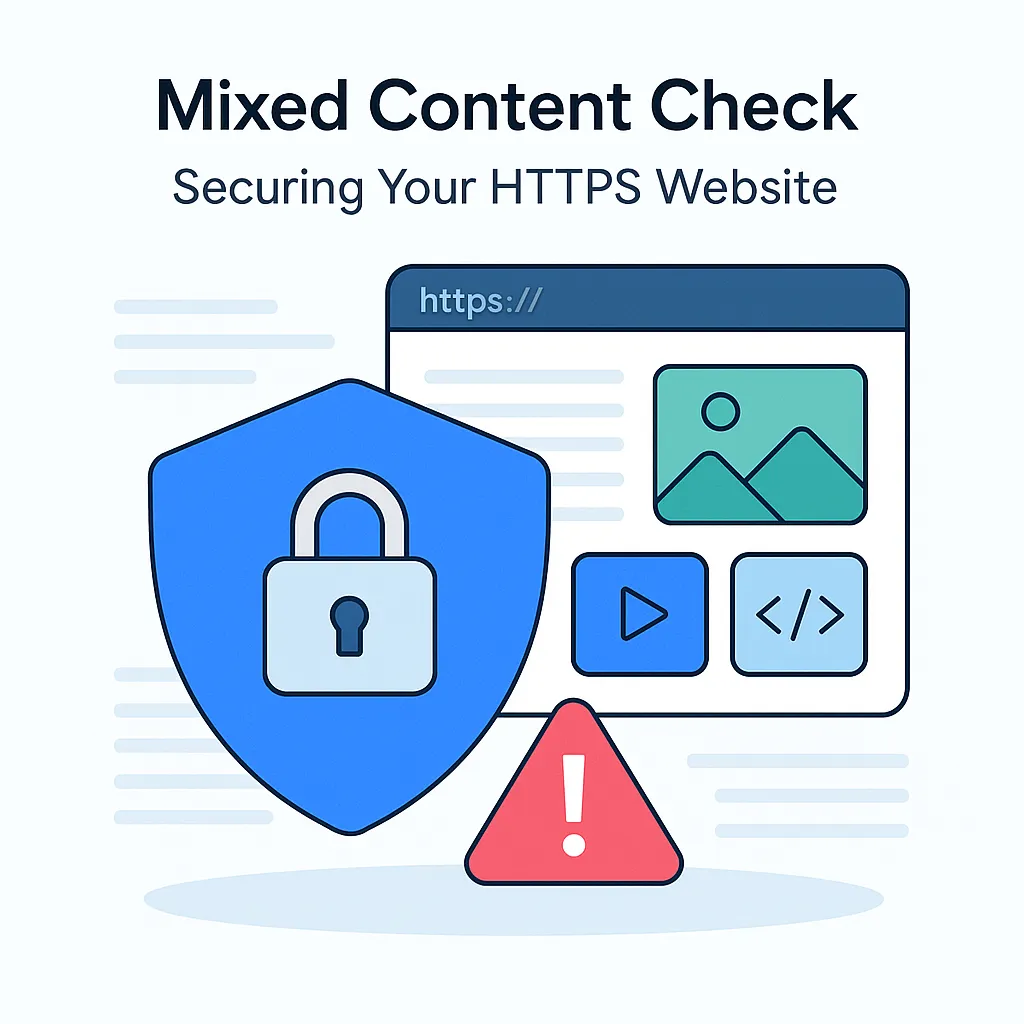 Illustration of HTTPS website mixed content check