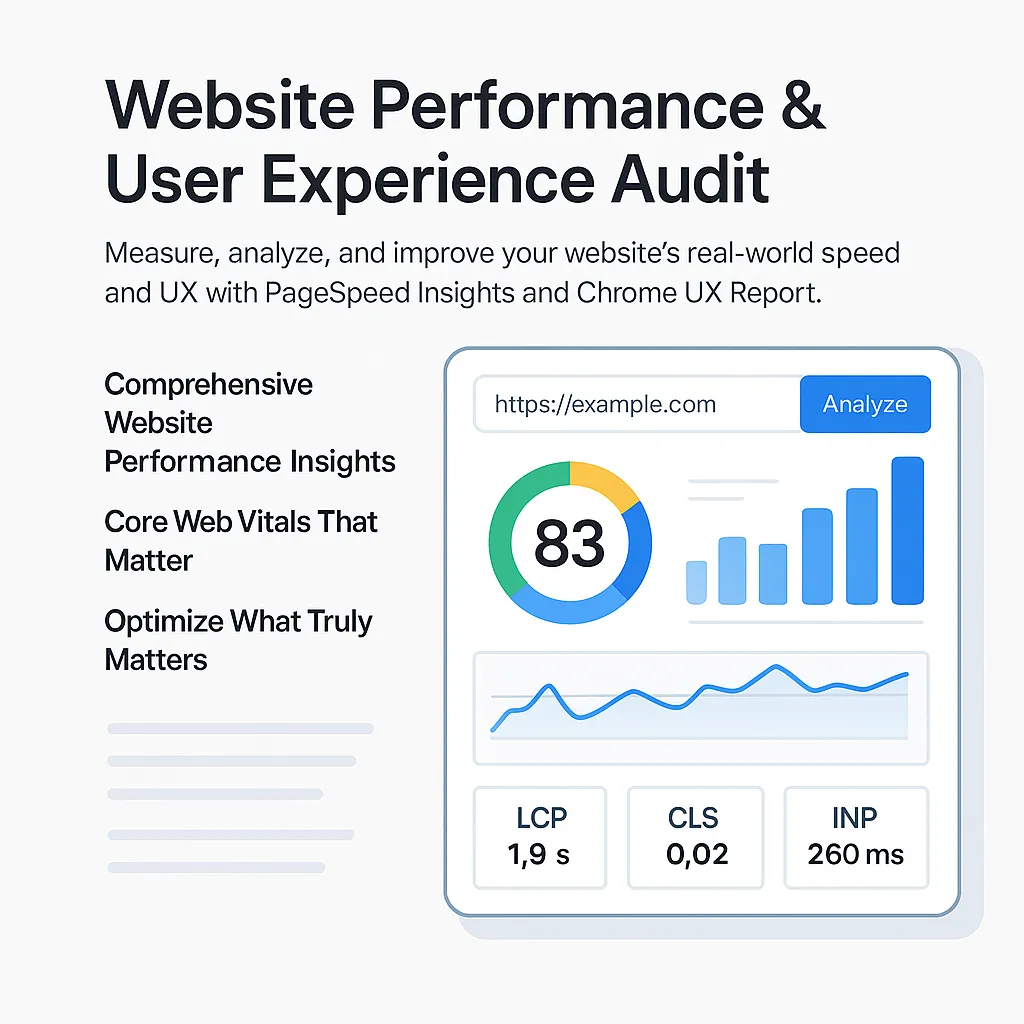 Website performance and UX analysis dashboard