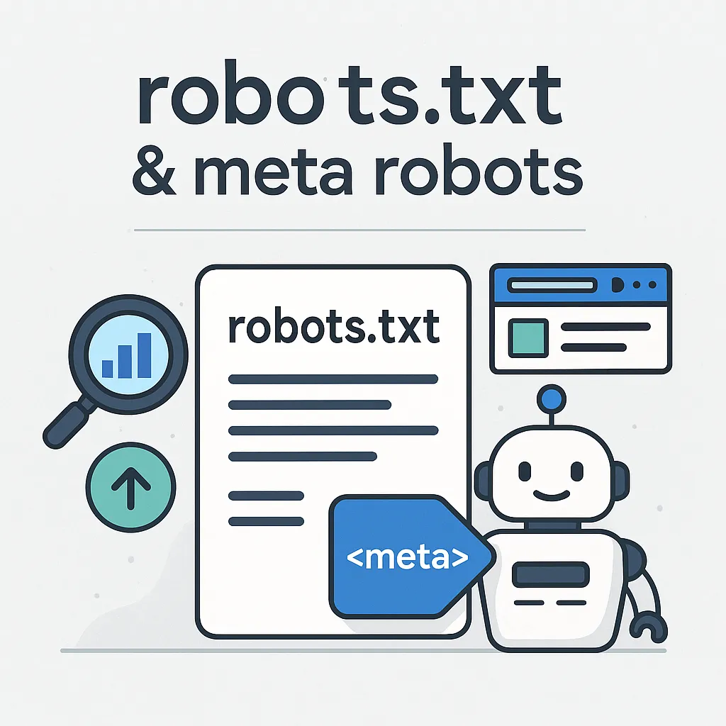Illustration of robots.txt and meta robots analysis
