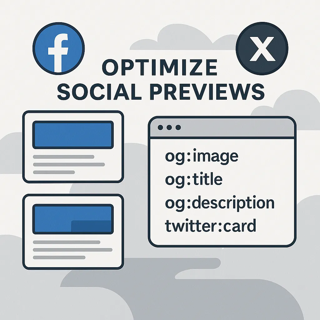 Illustration of Open Graph and Twitter Card auditing tools